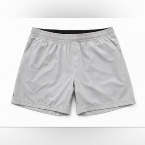 Rhône Mens L Athletic Lined Training Shorts Gray Performance‎ Gym Running 7”